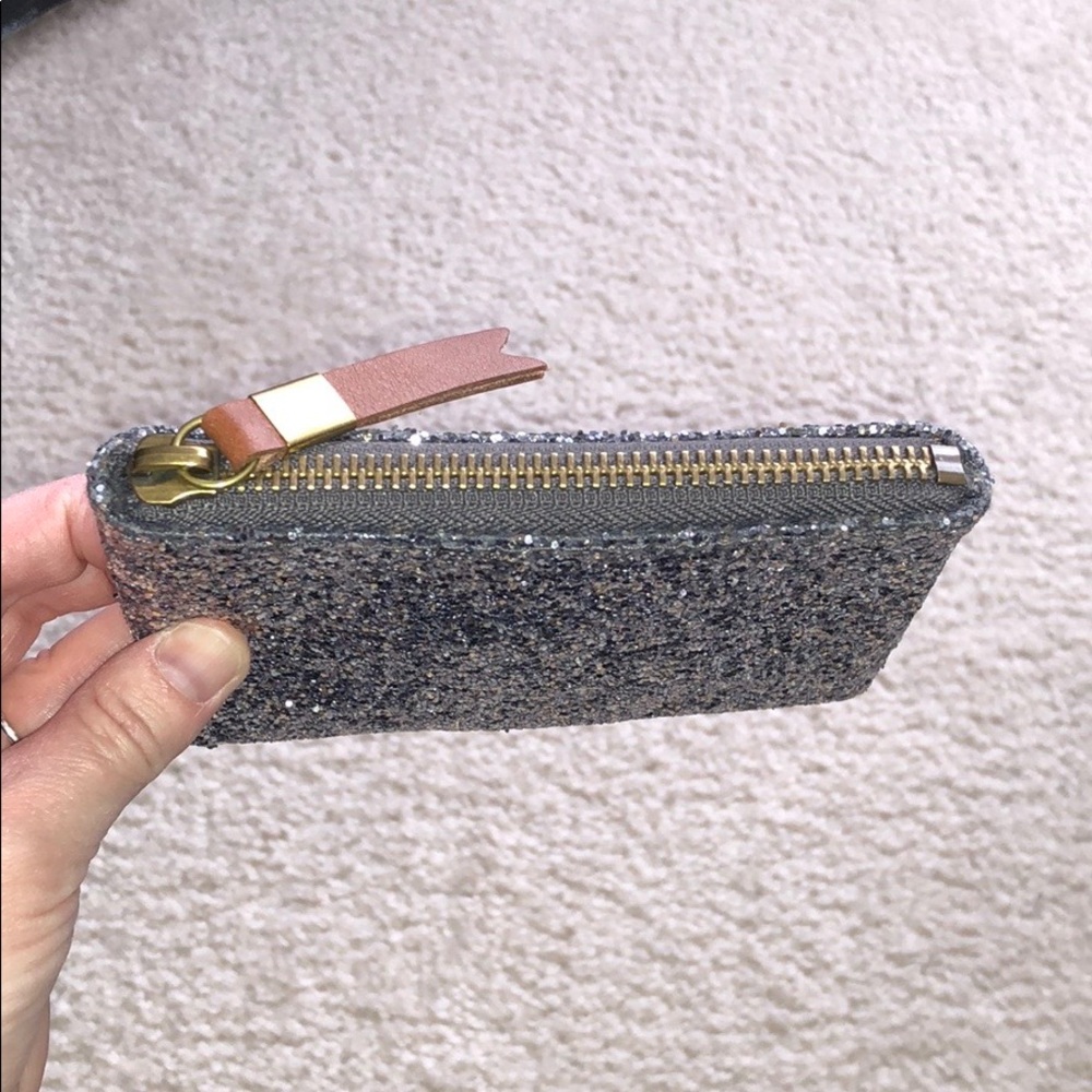 Madewell Sequin Leather Zip Pouch - Picture 2 of 5